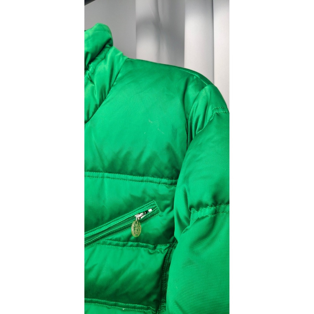 Obermeyer Clarendon Green Satin Puffer Ski Jacket 100% Goose Down Size 10 *READ - Picture 6 of 16